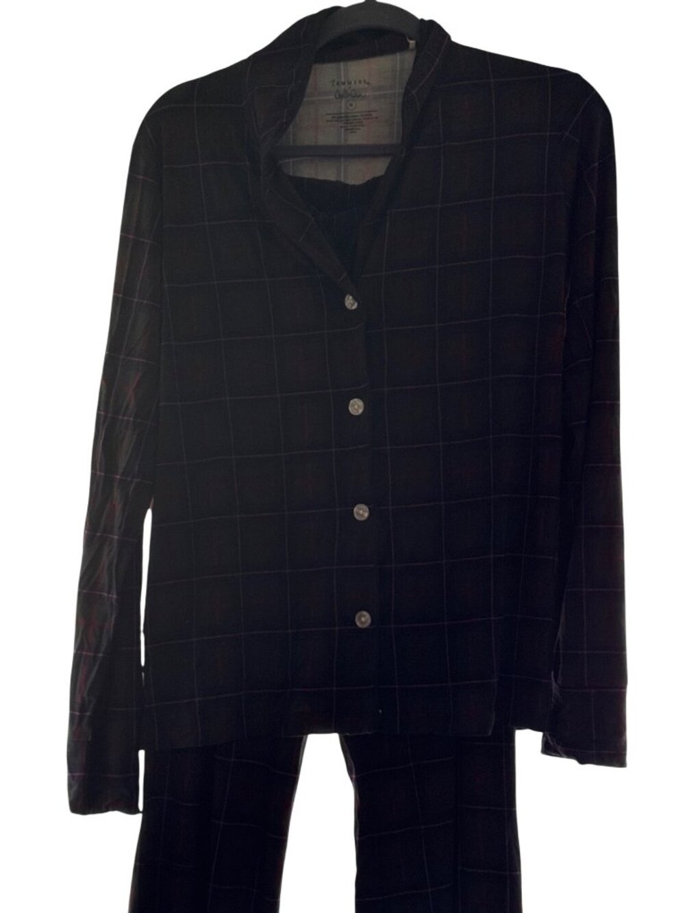 “In My Jammers” x Daryl-Ann Denner Plaid Pajama Set Green Christmas Size Medium